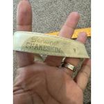 Dame Genuine Snakeskin Women's Yellow Belt Deco Gold Silver Hook Buckle Brown Photo 3