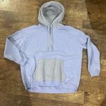 American Eagle America Eagle Colorblock Lilac Purple Gray Oversized Hoodie Photo 1