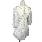 Abercrombie & Fitch  White Floral Chiffon Puff Sleeve Tiered MIni Dress Size XXS Photo 1