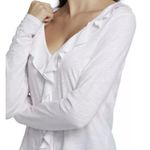 Veronica Beard Raleigh Ruffled Cotton Top White XS Photo 2