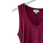Socialite  Burgundy Maroon Ruched Bodycon Casual Ribbed Knit Soft SZ MP # 1897 Photo 3