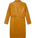 NWT HONOR THE GIFT WOMENS VEGAN TRENCH JACKET SZ SMALL Yellow Photo 1