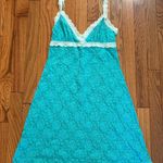 Hanky Panky  Teal Lace Lingerie Nightie Vintage 90s Y2K Photo 0