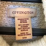 Covington Winter White Cotton Blend Knit Sweater Vest M Photo 5