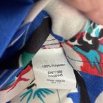 J.Crew Red White Blue Floral Halter Silky Tank Top Patriotic Summer Camisole Photo 3