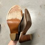 Frye Courtney Slingback Tan Beige Peeptoe Suede Block Heel Sandals Size 8 EUC Photo 8