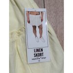 Vanilla Star Jeans Vanilla Star Linen Blend Skort 1X Yellow Ruffle Tiered Shorts Skirt Plus Size Photo 2