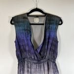 Reiss Mirte Silk V-neck Maxi Dress Size 6 Blue Tie Dye Batik Chiffon Silk Photo 4