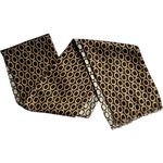 Loft  Silk Patterned Scarf Wrap Shawl Double Sided Brown Beige Tan Women’s Photo 3