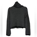 ALLSAINTS Marty Roll Neck Sweater Mohair Blend Black and White Stripe - Size XS Photo 3