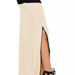 Elegant Black and Cream Maxi Skirt Photo 2