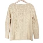 Vintage Aran Crafts Ireland Yellow Merino Wool Button Front Knit Cardigan Sz S Photo 2