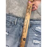 Levi's Premium Shorts Womens 24 Blue Denim Wedgie Short Big E Distressed 24x3 Photo 8