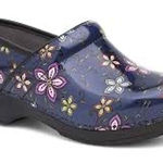 Dansko XP navy blue flower power clogs professional nurse women's size 40 9.5 Photo 0