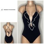 Robin Piccone New. lace-up ruffle swimsuit. Size 8. Retails $179 Photo 1