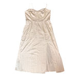 Abercrombie & Fitch  Camille Midi Slip Dress Pearl Spaghetti Strap Slit Large Photo 8