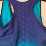 Be inspired Womens yoga Athletic Sleeveless tank Top Purple Aqua Tye Dye ombre M Photo 6