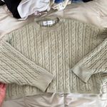 Mint Green Oversized Crop Sweater Size XS Photo 2