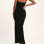 Lulus  black strapless ruffle maxi dress Photo 3