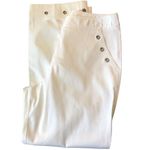 VTG Montage High Waisted Crop Pant White Sz. 10 Rhinestone Grommets Embellished Photo 1
