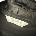 Womens See Though Black Ruffle Jacket Size S Petite Sheer Full Zip Ethereal Photo 5