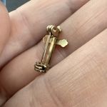 Vintage Mini Gold Tone Cross Catholic Lapel Pin Vest Collectible Photo 3