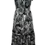 Style & Co  Maxi Dress Womens S Black Paisley Tiered Boho Whimsygoth Dark Fairy Photo 0