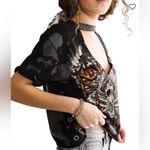 Affliction  Setlist Cut-Out Women’s Black T-Shirt Size Medium Photo 3