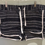 Athleta  navy and white shorts with tie and elastic waist EUC Photo 0