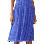 TALULAH La Maison  Dress Womens Small Blue And‎ Black Polka Dot Sorrento Midi Photo 0