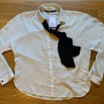 ZARA trafaluc Tie neck polka dot button front blouse size S Photo 4