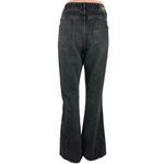 ZARA  Women's Denim Charcoal Wash Black High Rise Flared Leg Stretch Jeans Size 8 Photo 2