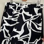 Joseph Ribkoff Womens Black & White Floral Print Slit Wide-Leg Pants 16 Photo 2