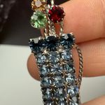 Rhinestone Golf Bag With Clubs Silver Tone Brooch Pin Golfing Photo 3