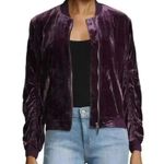 Rebecca Minkoff  Kaya Velvet Bomber Jacket Full Zip Luxurious Womens Size XS Photo 0