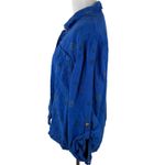 Chico's Design Blue Linen Chinese Women's Button Up Shirt Photo 5