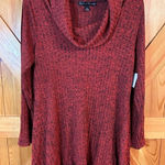 French Laundry  Burnt Orange & Black Cowl Neck Sweater 1X nwt (4747) Photo 0