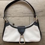 Anne Klein Black and white shoulder purse / hand bag with silver detailing Photo 0