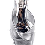 Badgley Mischka  Metallic Silver Mules Photo 3