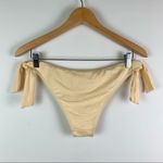 Cabana Del Sol  Yellow Striped Side Tie Bikini Bottoms L Photo 5