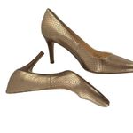Cole Haan  Grand OS Lena Gold Snakeskin Embossed Pumps Heels Size 8.5 B Photo 4