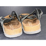 White Mountain Footbeds Hazy Black Boho Outdoor Leather Cork Sandals Sz 7 Photo 9