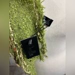 NWT Noelle Scarf Boucle Fuzzy Fringe Green with Multicolored Details Wool Blend Photo 3