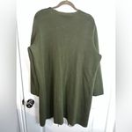 Time & Tru  Cotton Pockets Olive Green Duster Long Sleeve Open Cardigan Sz XXL Photo 1