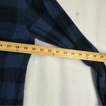 Denim & Flower s Checkered Button Down Flannel Women’s Medium Blue Photo 5