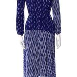 Sandro Lightning Bolt Bare Shoulder Crepe Midi Dress
Blue Kemila Size M Photo 3
