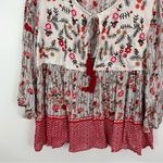 Raga Primrose Floral Boho Bell Sleeve Top Medium Photo 2