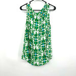 Escapada  size Small tank top sleeveless blouse‎ white green blue Photo 1