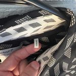 Foxcroft  Black White Long Sleeve Button Down Collar Shirt Wrinkle Free 12 Fitted Photo 3