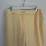 J.Crew Cuffed Wide Leg Yellow Trouser in Luster Canvas 14 New with Small Flaw Photo 2